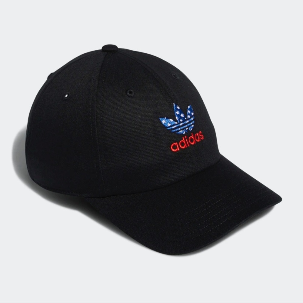 NWT Adidas Originals Americana Black Red and Blue Adjustable Fit Hat/Cap